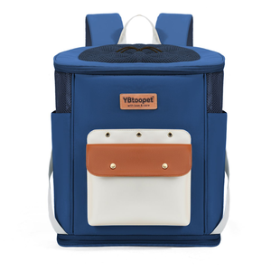 Pet <b>Backpack</b> Carrier Oxford Material Breathable Zipper Closure Yellow Color for <b>Cats</b> - Product Image 2