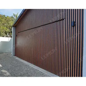 USA Standard Energy Saving Aluminum Alloy Frosted Aluminum Glass Garage Doors Residential Insulated Faux Wood Garage Doors