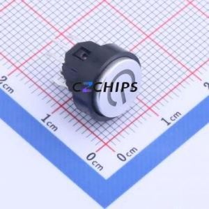TPB01-137L1S Tactile Switch Through hole Component (THT) Switch Round Button With <b>Bracket</b> <b>Silver</b> - Product Image 1