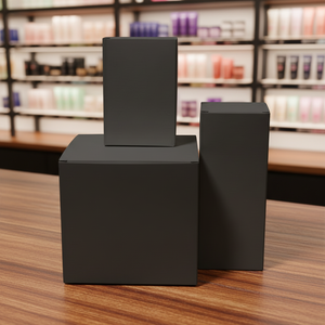 Caixas de Papelão Recicláveis Pretas com Fechamento Magnético para Embalagem de Cosméticos Personalizáveis com Cílios Postiços UV de 2mm - Product Image 3