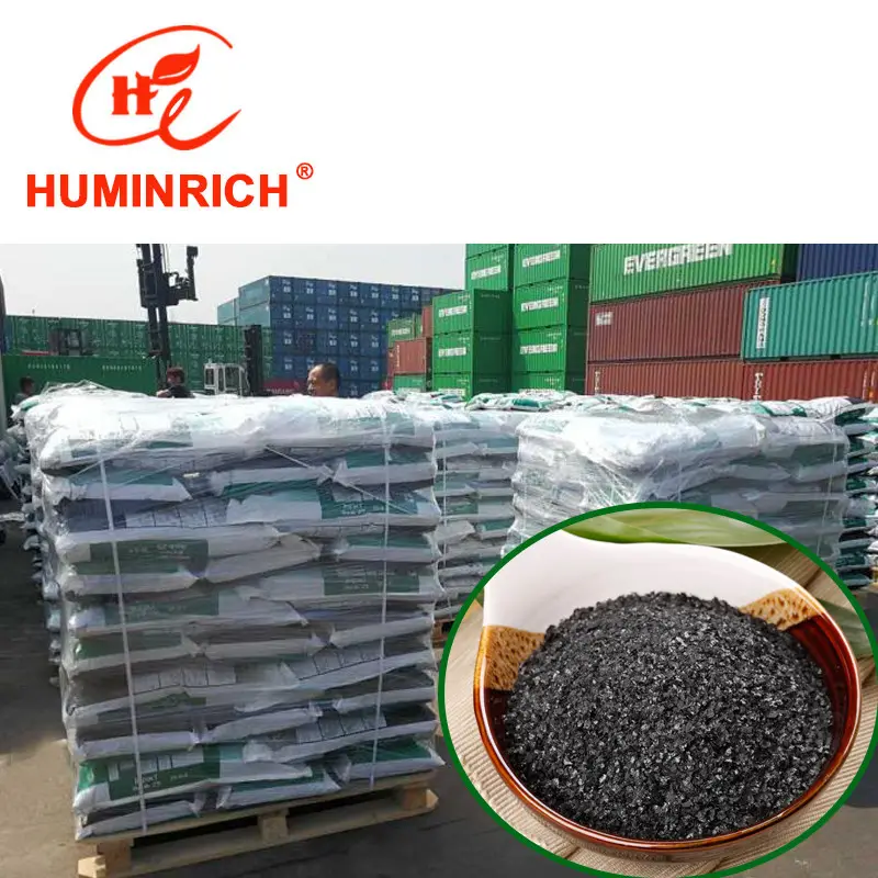 HuminRich Huplus Kích Thích Rễ Không Mùi Leonardite Humic Acid Đen Số Lượng Lớn Fulvic Acid Flake 70% Kali Fulvate