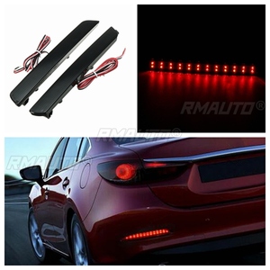 2x Luces Reflectantes Traseras de 24 LED para Parachoques, Luces de Freno, Direccionales y de Marcha para Mazda 3 04-09, Luces de Advertencia de Estacionamiento, Luces Antiniebla para Conducción Nocturna - Product Image 4