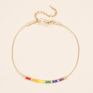 Bracelet en perles ajustable en or pour femmes JC Crystal, petites perles multicolores, bracelet Miyuki, bohème - Product Image 5
