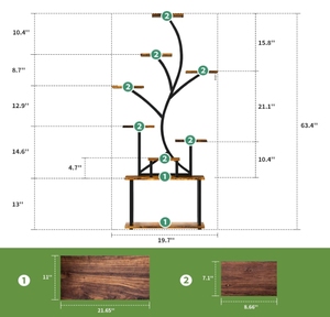 Étagère de rangement intérieure multicouche Étagère à fleurs <span class=keywords><strong>pour</strong></span> balcon avec jardinières Conception <span class=keywords><strong>d</strong></span>'<span class=keywords><strong>escalier</strong></span> - Product Image 6