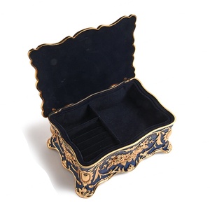 Boîtes de rangement pour bijoux, emballages cadeaux uniques avec motif floral, boîte à bijoux en métal - Product Image 6