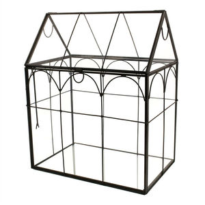 Terrarium en verre fait main en forme de château pour plantes succulentes, serre suspendue, design géométrique, vase en cristal - Product Image 2