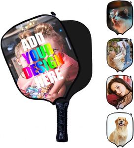 Funda Personalizada para Raqueta de Pickleball, Agrega tu Imagen, Foto o Logotipo, Compatible con la Mayoría de las Raquetas - Product Image 1