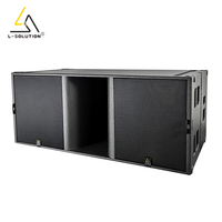 LS KS28 Dual 18 Inch 2400W 4 Ohm Sistem Audio Profesional Speaker Panggung Luar Ruangan Dalam Ruangan Bass Sound System Subwoofer Aktif Bertenaga