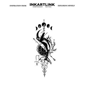 สติกเกอร์สัก<span class=keywords><strong>ลาย</strong></span>ปลาวาฬแบบเหมือนจริง <span class=keywords><strong>ลาย</strong></span>ดวงจันทร์  ติดทนนาน 15 วัน กันน้ำ สำหรับผู้ชายและผู้หญิง ขายส่ง - Product Image 3