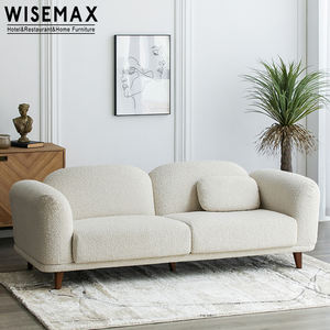 Meubles WISEMAX en vente chaude, meubles de maison, siège Love, siège de luxe moderne, canapé de salon en tissu Teddy avec cadre en bois, canapé <span class=keywords><strong>d</strong></span>'angle en agneau - Product Image 1