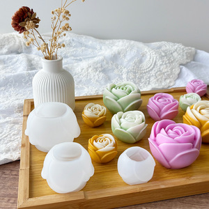 แม่พิมพ์ซิลิโคนรูปกุหลาบสำหรับเทียนหอมขนมอบเค้กและอาหาร - Product Image 3