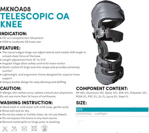 E-Life E-KN045 de haute qualité médicale post op orthopédique fixe télescopique oa genouillère - Product Image 3
