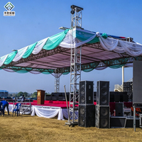 Sistema de Entramado de Iluminación Portátil OEM, Tipo Truss Cuadrado, en Aluminio Plateado y Negro, para Techos de Eventos, Conciertos y Escenarios Móviles