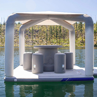 Station de détente en plein air, salon gonflable, tube flottant pour rivière, radeau gonflable, cabane gonflable, plateforme ponton