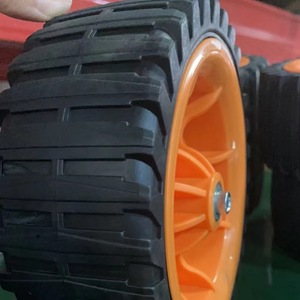 Ruedas de PVC de 8 Pulgadas para Carretilla, con Rodamientos de Bolas, Duraderas, para Exteriores, Tipo Plano, Uso Manual, para Trabajo Pesado - Product Image 3
