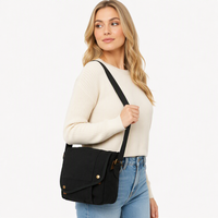 Sac bandoulière messager en toile pour homme, portable, pour voyage, usage quotidien, vente en gros