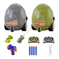 Voiture RC Miniature Télécommandée Dinosaure Électrique Transformable en Œuf, Jouet pour Enfants, Cadeau, avec Fonction de Combat et de Cascade