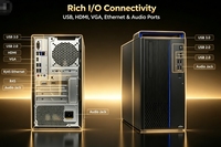 定制商务桌面套装 |   3.0GHz CPU，16GB DDR4 RAM，256GB SSD+1TB HDD，23.8英寸高清显示器