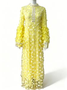 Conjunto de Vestido Modesto con Encaje Floral Multicolor, Puños con Volantes, Tela de Tul Suave, Ideal para Bodas, Ocasiones Especiales y Uso Diario - Product Image 5