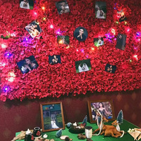 Kain sutra buatan bunga palsu untuk dekorasi jendela Paskah bunga latar belakang pernikahan pengaturan panggung dinding mawar Hydrangea