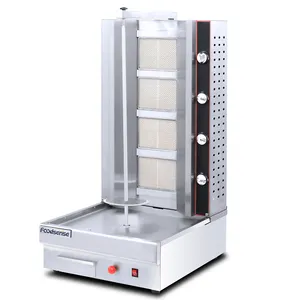 Gas Kebab 2022 Best Selling Turkije Doner Kebab Koffiebrander 4-Brander Bbq Grill Shoarma Rotisserie Machine