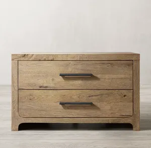 Sassanid-Conjunto de dormitorio de lujo americano contemporáneo, mesita de noche cerrada de roble Natural envejecido, OEM, novedad - Product Image 1