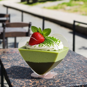 Taza desechable de plástico transparente PS de 90ml con cuchara, juego de tenedores para Mousse, helado, pastel, postres para leche, jugo, <span class=keywords><strong>Tequila</strong></span> - Product Image 2