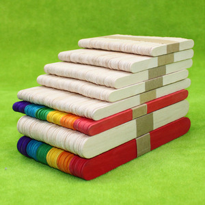 Bằng gỗ Ice Cream Sticks <span class=keywords><strong>Popsicle</strong></span> <span class=keywords><strong>Stick</strong></span> mô hình cho gỗ thủ công tường dấu hiệu DIY Craft 50 cái/túi - Product Image 1