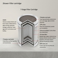 Filtre de douche en alliage d'aluminium et de titane, élimine le chlore, le chloramine et le plomb, réduit l'acné et les éruptions cutanées, soulage la peau sèche