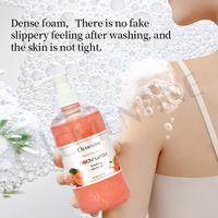 Gommage nettoyant pour le corps hydratant pour peau de fruit Fabricant de gel douche de marque privée Gel douche exfoliant éclaircissant blanchissant