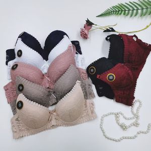Pushup Bra Gathering Underwire Lace and Bowknot Fancy Straps Ropa interior suave y transpirable para todas las estaciones Sujetador de alta calidad - Product Image 1