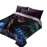 Couverture de lit en polaire douce en gros de Chine, taille Queen, 5 lb, respirante, 2 plis, réversible, chaude et confortable pour l'hiver, 75x87 pouces