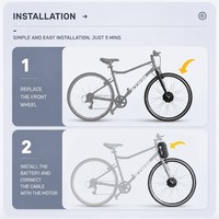 Kit de conversion de vélo électrique avec moteur de moyeu avant
