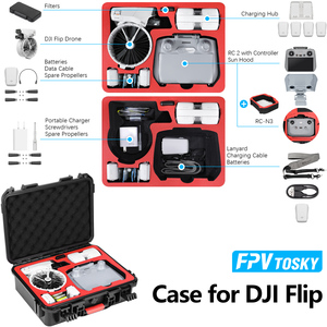 กระเป๋าใส่ DJI Flip Neo Drone แบบพกพาขนาดกะทัดรัด น้ำหนักเบา กันน้ำ พร้อมสายสะพายไหล่ อุปกรณ์เสริม - Product Image 3