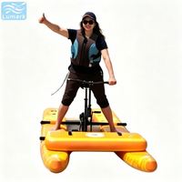 Vélo aquatique SUP à ponton plat pour une personne, cadre en aluminium avec tapis flottant avant, idéal pour les parcs aquatiques, portable, de Chine, Lumark