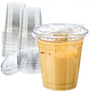 Gobelets en plastique jetables transparents avec couvercles, logo personnalisé, 8oz 12oz 16oz 24oz 32oz, vente en gros, fabricant OEM - Product Image 2