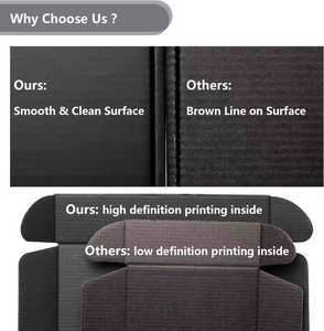 Tùy chỉnh màu đen vận chuyển Hộp 12x4x4 máy bay hộp sinh nhật Hộp quà tặng Hộp Tùy chỉnh in logo bao bì hộp - Product Image 4