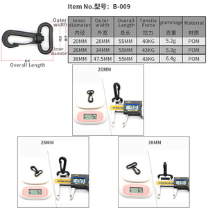 360 Degree Rotating Hook For Pet <b>Backpacks</b> 20mm 26mm 38mm POM Material Dog <b>Cat</b> <b>Carrier</b> Accessory - Product Image 1