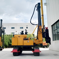 Machine de pilonnage de voie hydraulique à haut rendement Pilote de pile solaire Mât de conception télescopique Ventes directes d'usine
