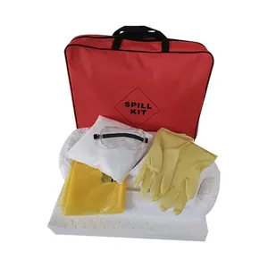 45L kits de déversement d'huile de couleur blanche seulement sac tissé pour le nettoyage de déversement d'huile