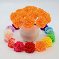 Nicro Vente en gros de fleurs artificielles en soie de 5 cm, marguerites, fournitures pour le festival Dia de Muertos Diwali, fleurs artificielles, décoration de mariage indienne