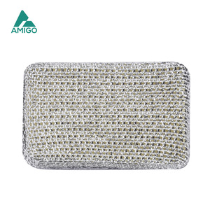 Éponge à vaisselle double face Amigo, grise, rectangulaire, multi-usages pour casseroles et poêles - Product Image 4