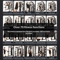 Machine Smith tout-en-un avec croisement de câbles, rack à squats, banc de musculation, rack de puissance, pulldown dorsal, pour salle de sport à domicile et usage commercial, robuste, vente en gros