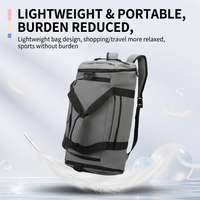 Sac de sport grand format [Usine ISO9001] en tissu Oxford imperméable avec compartiment à chaussures, séparation sec/humide, sac de voyage et sac bandoulière