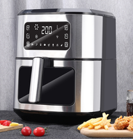 Friteuse à air numérique visuelle 6,5 L avec fenêtre, four à air chaud 1700 W, friteuse sans huile pour la maison