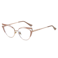 Montures de lunettes à la mode à la mode Anti-lumière bleue Ins Lunettes à la mode Cadre rond en matériau TR90 durable
