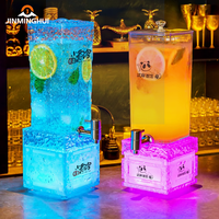 Meilleures ventes, sans MOQ, tour à bière en acrylique lumineuse avec logo personnalisé pour discothèque et restaurant, distributeur de vin avec robinet pour service VIP