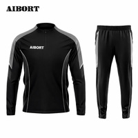 Aibort Profesional Ringan Lembut Bernapas dengan Ritsleting Penuh Pakaian Olahraga Latihan Atletik Sepak Bola Tracksuit