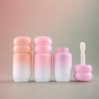Fabricants de tubes de gloss à lèvres mignons à grande brosse, emballage unique pour maquillage, conteneur de 4 ml, vente en gros, impression de logo personnalisée, cosmétique