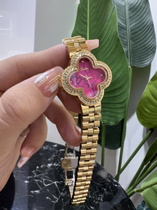 Scottie 9758 Orologio da Donna al Quarzo Ultimo Design a Forma di Fiore in Acciaio Inossidabile Orologio da Polso di Lusso Moderno con Cassa in Lega e Vetro - Product Image 3